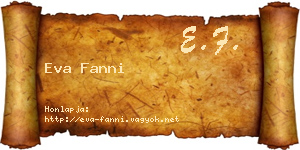Eva Fanni névjegykártya