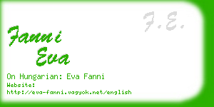 fanni eva business card